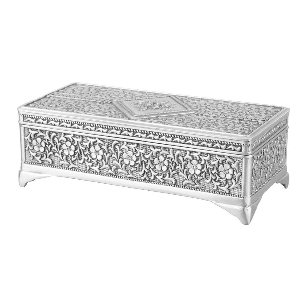 Decorative Vintage Jewelry Box Alloy Trinket Storage Box Jewelry Organizer Box For Women