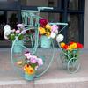 Elegant European Wrought Iron Multi-Layer Balcony & Garden Bicycle Plant Stand