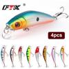 4pcs 69g0234 4colors 9cm354inch Ftk Wobbler Minnow Fishing Lure Bionic Bass Pike Bait