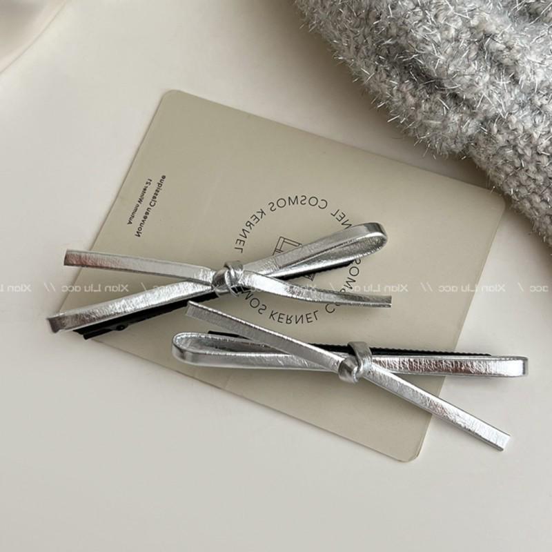 Korean Style Sweet Bow Hair Clip & Tie Set for Banquets