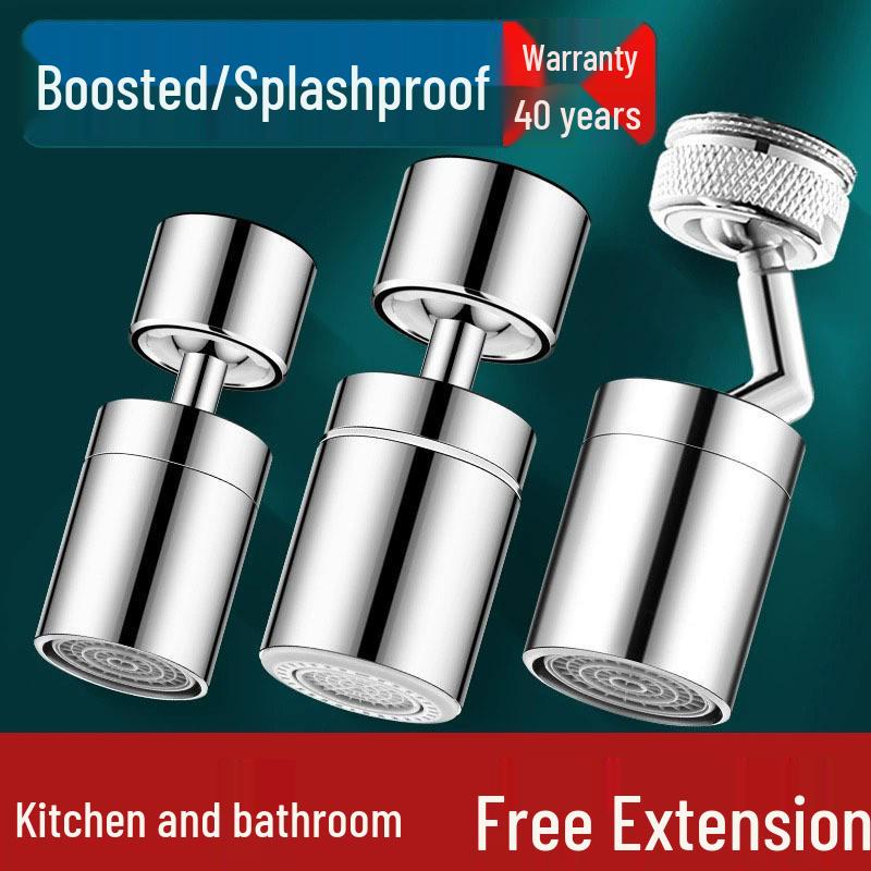 Universal Anti-Splash Rotatable Faucet Extender & Kitchen Aerator