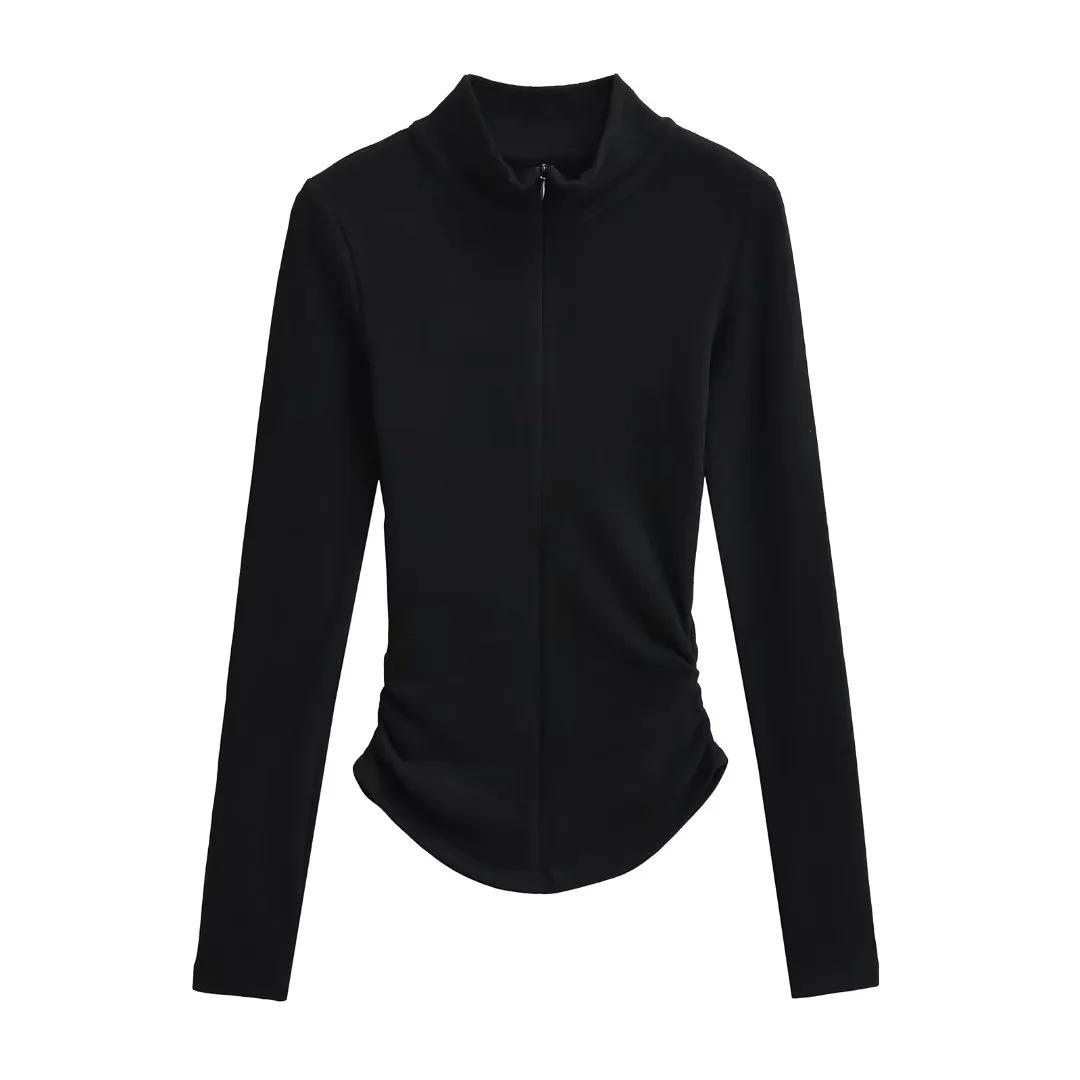 

Комплект для йоги Spicy Girl Осень/Зима 2024: Футболка на молнии с присборенным воротником + Брюки клеш с высокой посадкой Medium