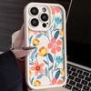 Colorful Flowers Silicone Case For iPhone 15 16 Pro Max 14 13 12 11 Pro Max 7 8 XR XS 16e Shockproof Bumper Soft TPU Phone Cover