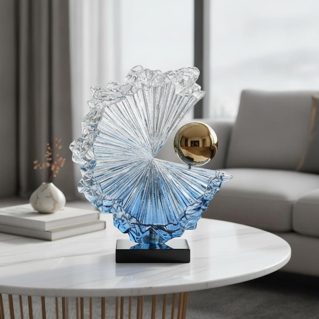 Abstract Sculpture Modern Statue Faceted for Living Room, Office, Art Collectors