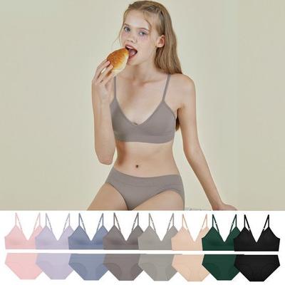 [QUOTIDIEN] Ensemble Bralette Culotte Sans Armatures Quotidien 8 Couleurs