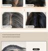Natural Black Long Straight Hand-Woven Lace Wig Cap - Realistic Invisible Hairpiece for Daily Wear