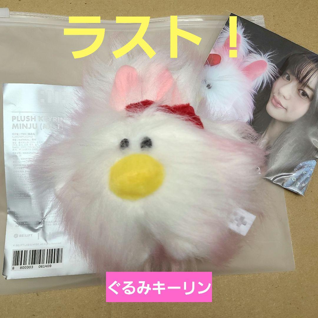 

[Б/У] Плюшевый брелок ILLIT Minju с фотографией в комплекте. Мерч к 1-й годовщине
