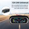2 IN 1 LCD Meter Water Temperature Gauge+Volts with Sensor Radiator Temp Joint Pipe Sensor 26-40mm Hose Adapter for Car 12V24V