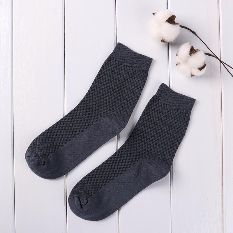 Men's Bamboo Fiber Business Socks Male Breathable Compression Long Socks Casual Sock Plus Size EU 39-44