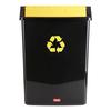 TATAY 1102302 Poubelle De Recyclage 50 L Plastique Noir-Jaune 40 X 33 5 X 57 5 Cm