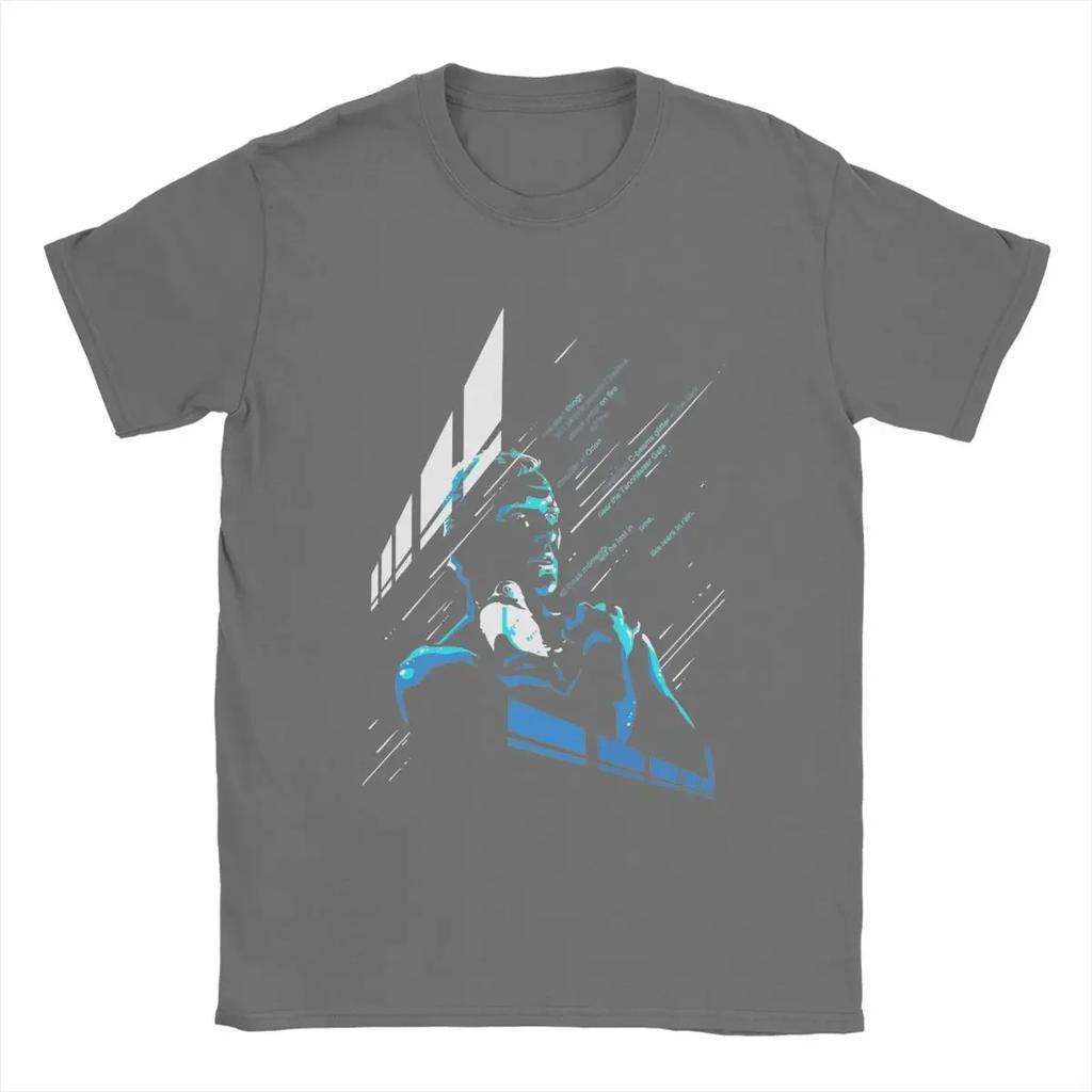 T-shirt Unisex Pesanti Ispirate a Blade Runner Like Tears In Rain 2049 Y2k Harajuku Top in Puro Cotone Manica Corta Girocollo Regalo
