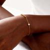 Stainless Steel Gold Plated Chain Bracelet for Women, Shiny CZ Zircon Charm Hand Jewelry, Fashion Dainty Gift