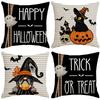 New Halloween Pillow Case Living Room Sofa Backrest Linen Black Festive Atmosphere Home Pillow