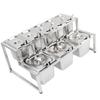 Jam Organizer Stand Detachable Polished Rust Resistant Integrated Stainless Steel Condiment Station