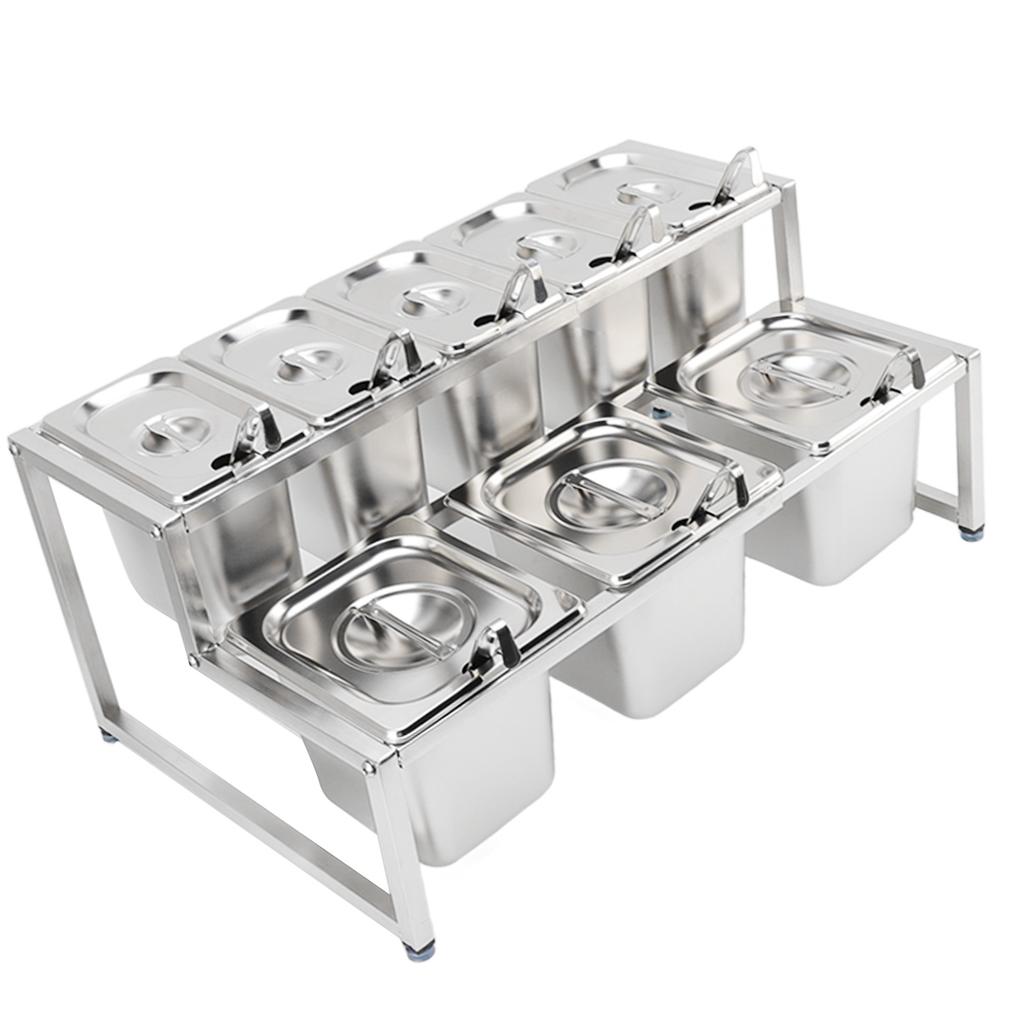 Jam Organizer Stand Detachable Polished Rust Resistant Integrated Stainless Steel Condiment Station