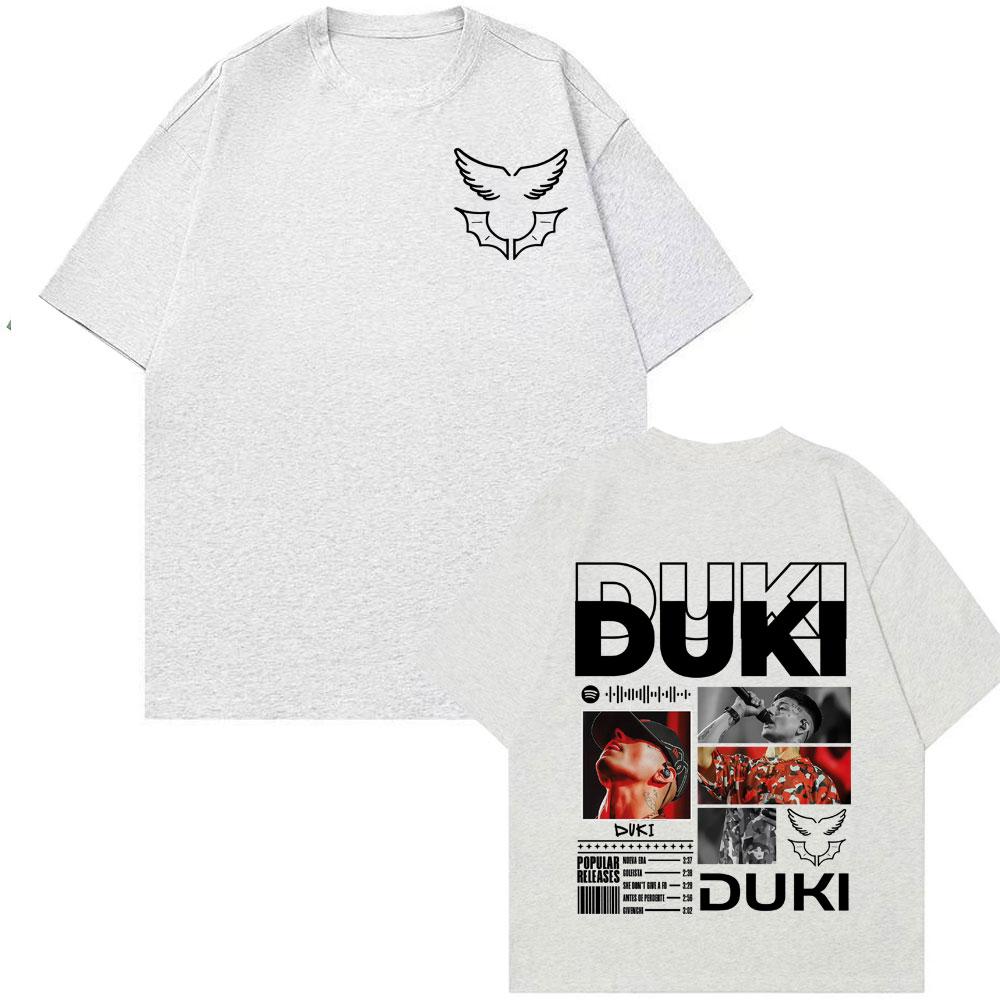 

2025 Graphical T-shirt By Rapper Duki Ameri World Tour Men s and Women s Clothing Short-sleeved Cotton Vintage Hip-hop T-shirt 4XL