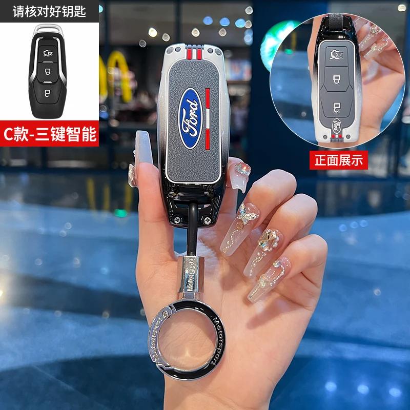 

New 2026 Car Sticker For Ford Fusion Mondeo Mustang F-150 Explorer Edge 2015 2016 2017 2018 Car Remote Smart Key Case Cover Shel