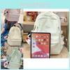 Cute Ins Bubble Grid Fashionable Polyester Campus Girl School Bag Soft Hardness