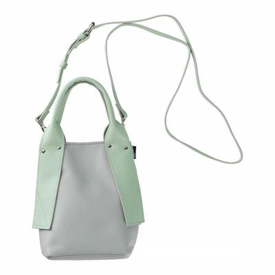 0656 Çapraz Askılı Omuz Mini Tote Çanta Baby Lou Nokta Sap BR [Rota] NOKTA-sap (03 Gri)