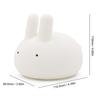 Cute Rabbit Night Light Silicone Bunny Tabletop Lamp 2700K Warm Light with Timing Bedroom Decor