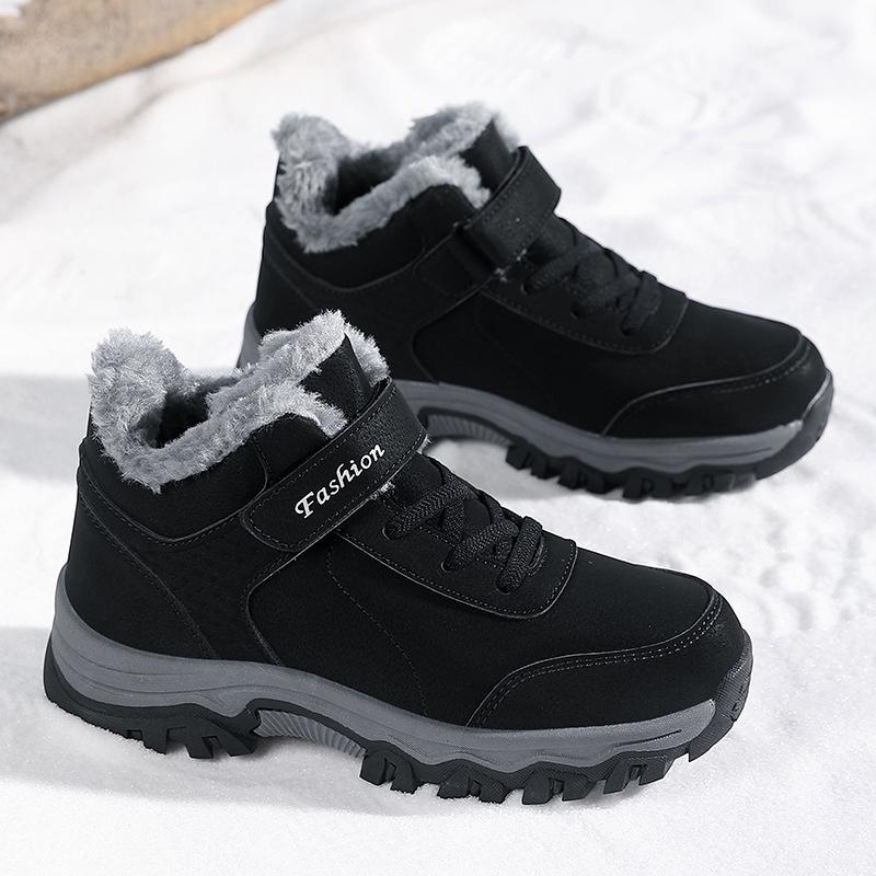 Cotton shoes warm and wear-resistant casual outdoor new snow boots short boots mountaineering shoes piled thickened waterproof