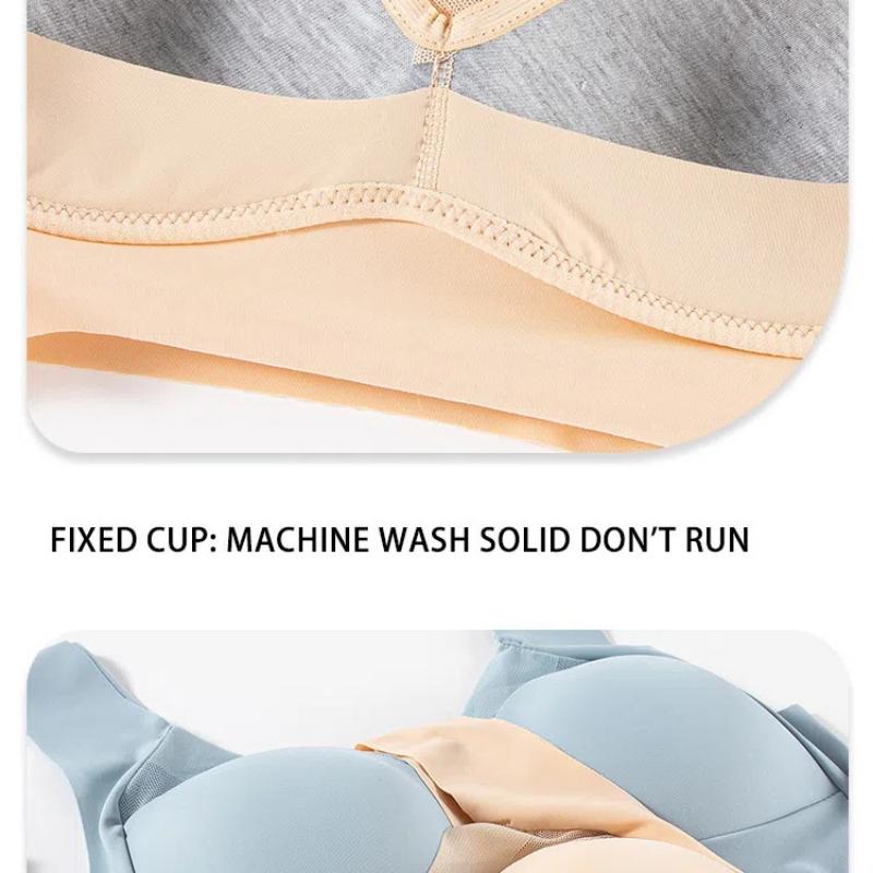 Wireless Back-Smoothing Seamless Bra - Latex Cups with Lift & Support, Plus Size Ice Silk Comfort for Sagging Prevention & T-Shirt Invisible Wear