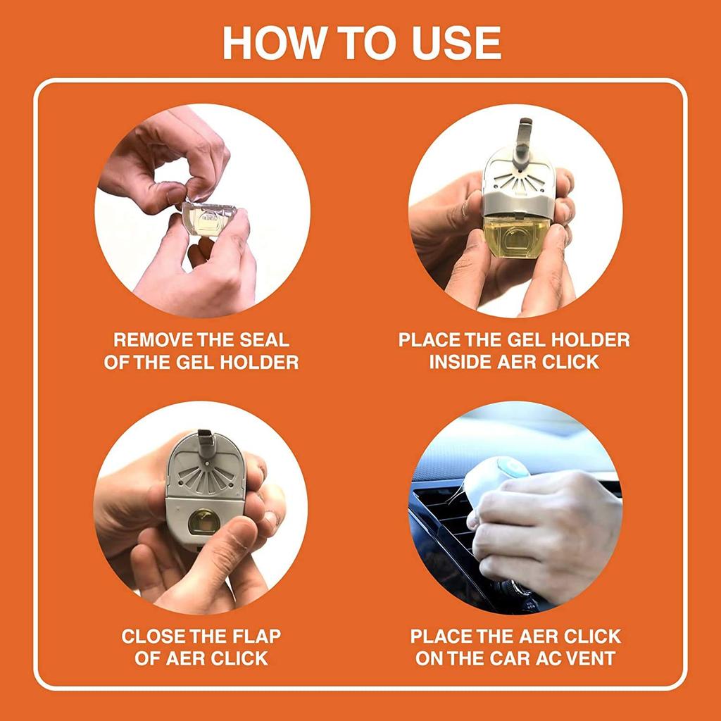 Godrej Aer Click Araç Havalandırma Kokusu Kiti Misk Sigara Sonrası 10g Dökülmeye Karşı Uzun Süre Kalıcı Koku