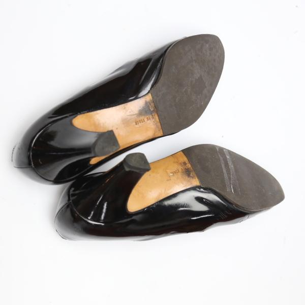 Salvatore Ferragamo Pumps Pumps High Heels Enamel Black Women Storage Box Used