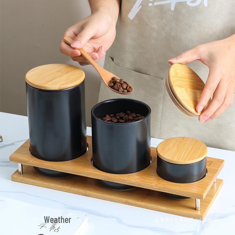 Nordic Ceramic Grain and Cereal Kitchen Storage Jar