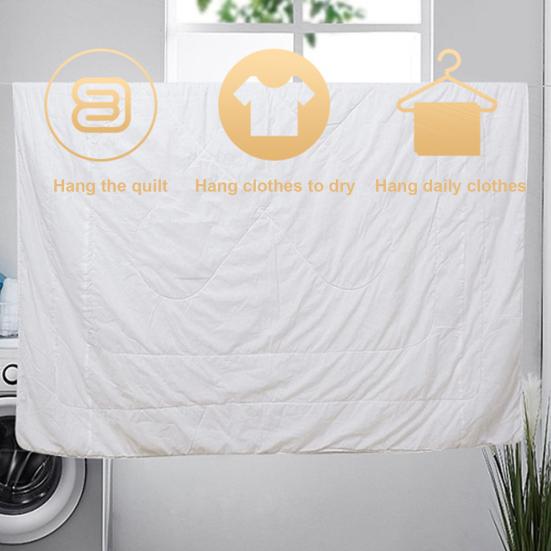 Teleskopisk klessnor Kraftig rustfritt hold Justerbar opptil 33lbs ståldusjlinje bærbar