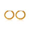 New 18k Gold Titanium Steel Ear Buckle Simple Light Luxury High Sense 111 Stainless Steel Earrings Plain Ring Earrings Women