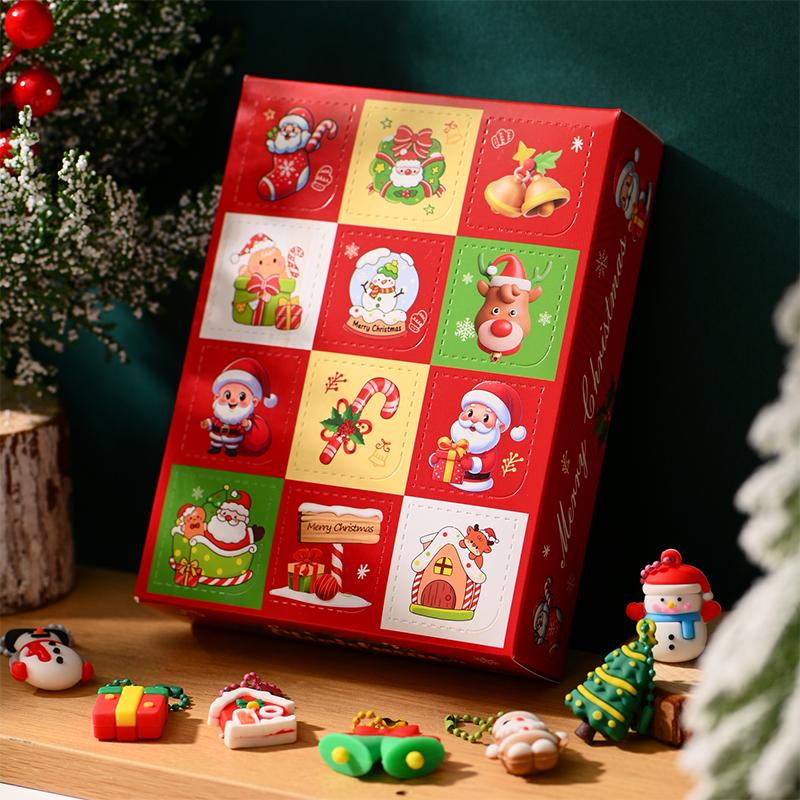 Neuer Weihnachten 12-teiliger Blindbox-Puppen-Schlüsselanhänger/Geschenk für Kinder, Schüler und als Belohnung/Geschenk für Veranstaltungen.
