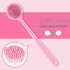 Silicone Double-Sided Back Scrubber with Long Handle for Bath & Massage