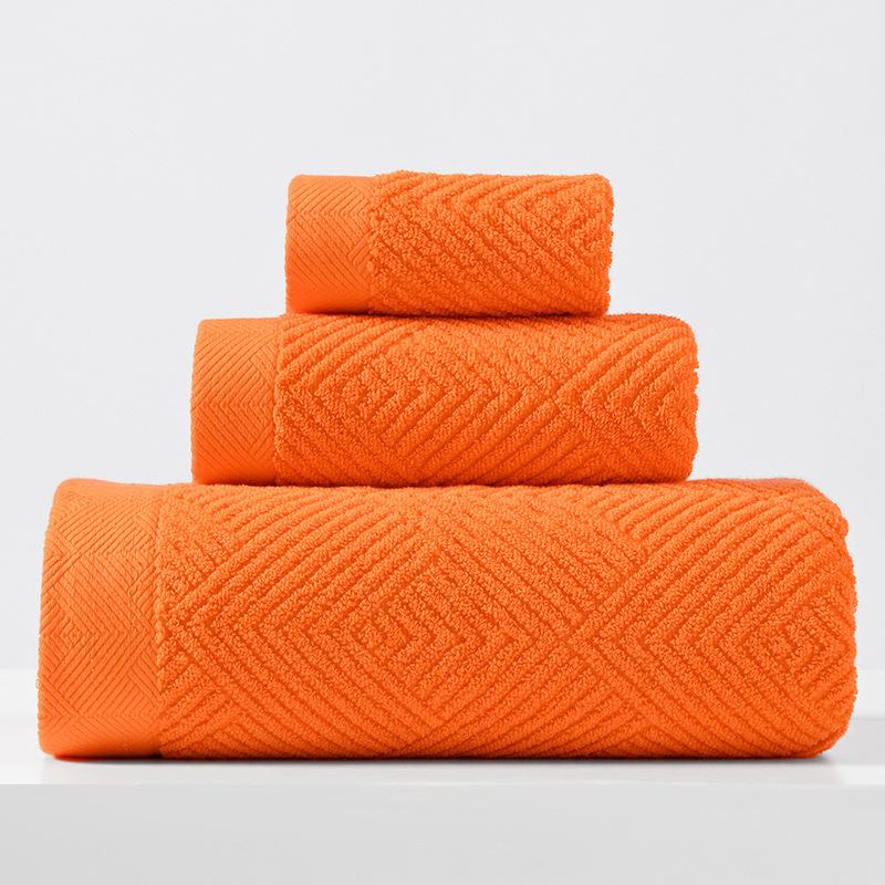 Set 3 Pieces All Cotton Class A Bath Towel Set Household Thickened Water Absorption Antibacterial Beach Towel Soft Skin Friendly