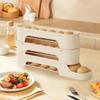 Large Capacity Auto Rolling Egg Organizer Plastic Egg Storage Box Portable Egg Roller Rack  Kitchen