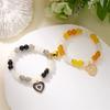 Love Heart Charm Bangles For Men And Women With Alloy And Glass Materials Summer