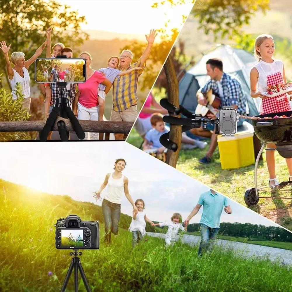 Flexibles Handy-Stativ Mini-Stativ mit Handyhalterung 1/4-20 Schraube 360 Grad schwenkbar Für Reisefotografie