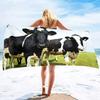 Cow Print Beach Towel Microfiber Bath Towels Oversized Cute Animal Cow Beach Towels Quick Dry Pool Towels for Bathroom Camping