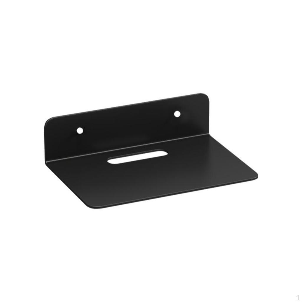Seasoning Shelf Organizer, Iron Black for Refrigerator White 27x12x7.7cm