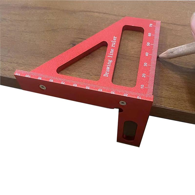 Square Woodworking Protractor Aluminum Alloy Miter Triangle Ruler High Precision Layout Measuring Tool For Engineer Carpenter