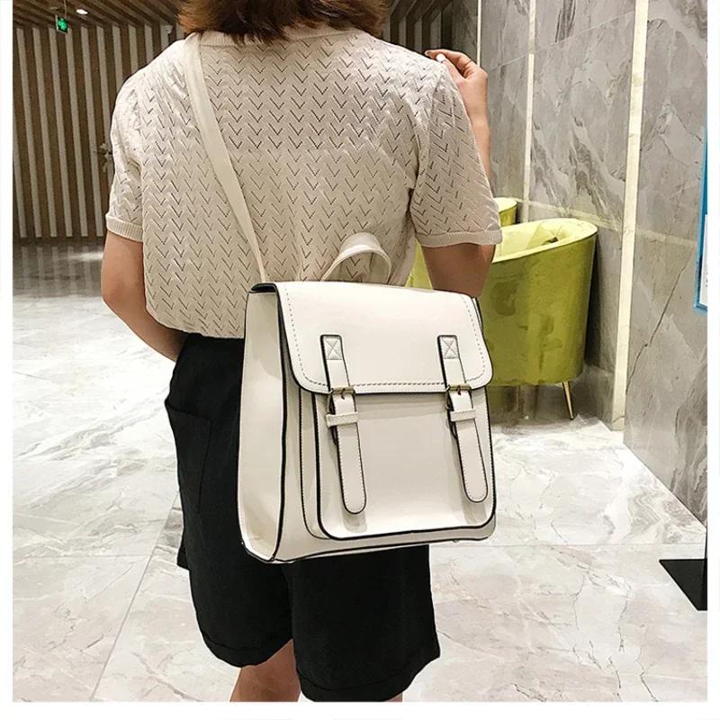 New Solid Soft Interior Compartment Backpacks 2026  Casual Flap Pocket Bags for Women Interior Zipper Pocket  Backpacks
