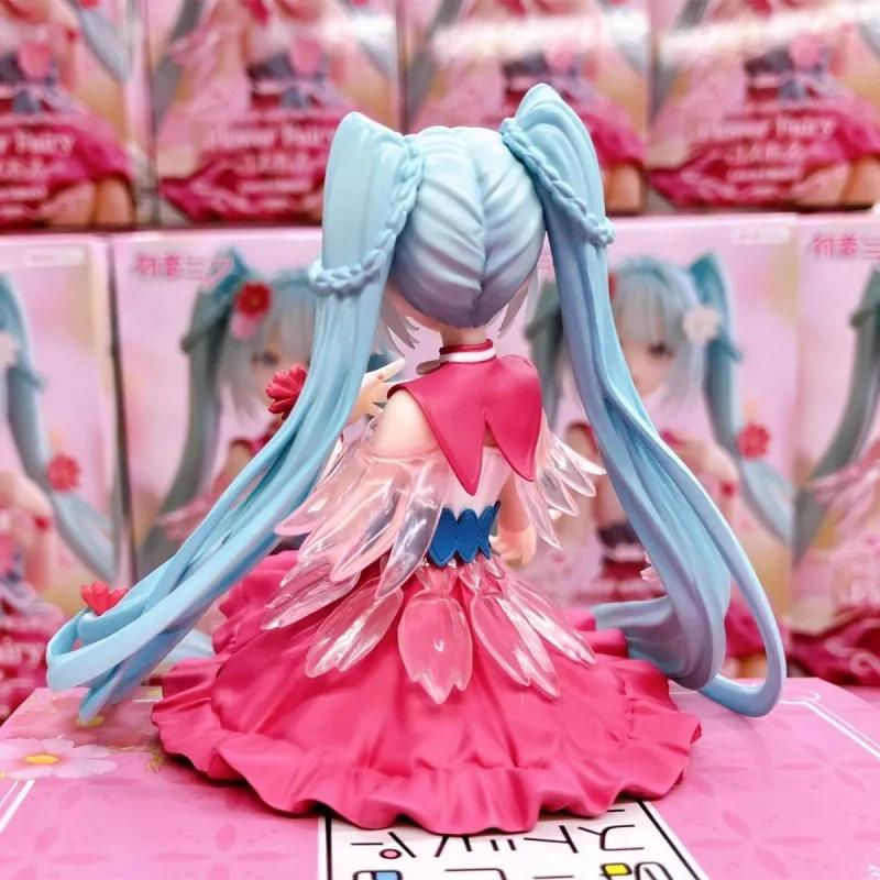 Original Furyu Noodle Stopper Vocaloid Hatsune Miku Flower Fairy Cosmos Sit Figurine Models Computer Collectible Decorations Toy