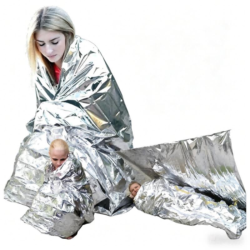 Coperta Isotermica di Primo Soccorso d'Emergenza Coperta Termica di Sopravvivenza in Pellicola PET