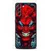 Japan Samurai Oni Mask Phone Case for Samsung Galaxy S24 S23 S22 S20 S21 FE Ultra S10 S10E S9 S8 Plus 5G Silicone Cover Capas