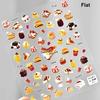 Cartoon Cute Bear Pudding Pretzel Bread Croissant Cookies Shiny 3D Self Adhesive Nail Art Stickers Bakery Lovely Manicure Decals