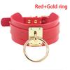 Collana Girocollo Punk Gotico Larga in Ecopelle con O-ring per Donna