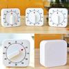 Multifunctional Mechanical Reminder Timer Kitchen 60 Minutes Countdown With Alarm Reminder Magnet Timer Cooking Teaching Homework Office (White/Black)