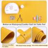 Foldable Leather Mouse Pad, Waterproof Desk Writing Mat, Large Manicure Pad, Multi-Purpose Desktop Protector for Home Nail Salon