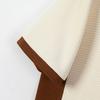 Men's Color Blocked V-neck Patchwork Short Sleeved Casual Breathable Top