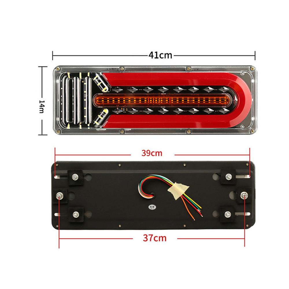 24V Waterproof LED Rear Tail Stop Reverse Indicator Light Truck Trailer Caravan Van Lamp Brake Reversing Traffic FogLamp